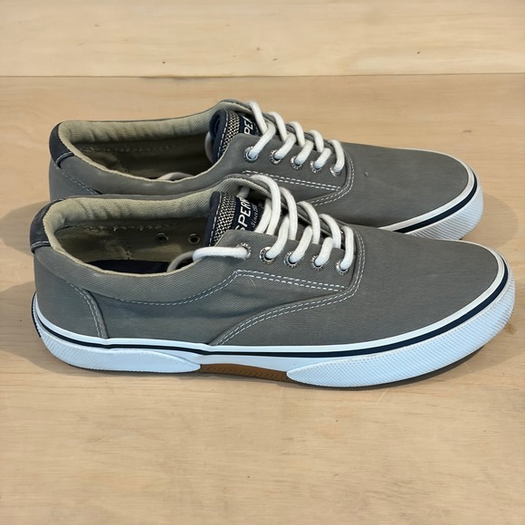Sperry Other - Sperry Striper II CVO Sneakers Men 7.5 Gray Canvas Lace Up Casual Boat Shoes